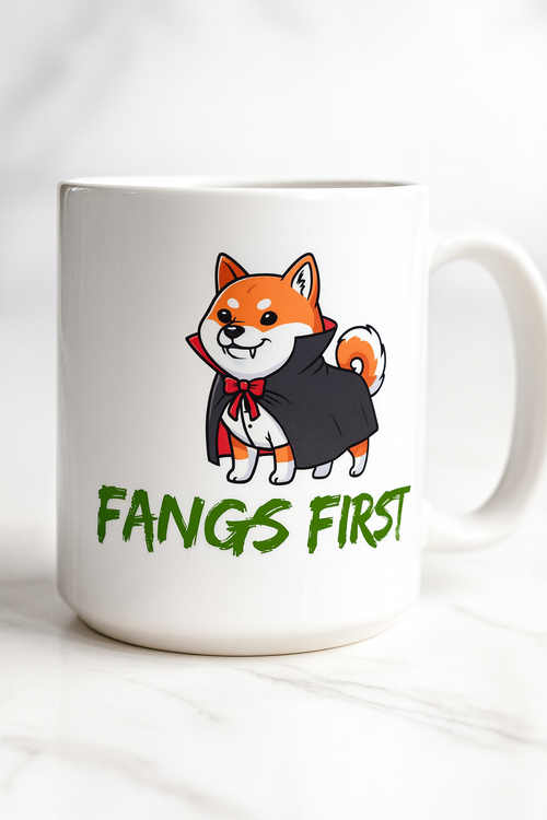 Fangs First Mug
